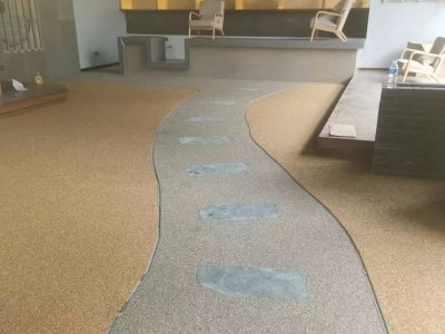 胶粘石地面（咖啡馆）