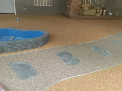 胶粘石地面（咖啡馆）